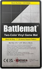 Chessex Battlemat - Two-Color Vinyl Game Mat - Black & Grey 23 1/2
